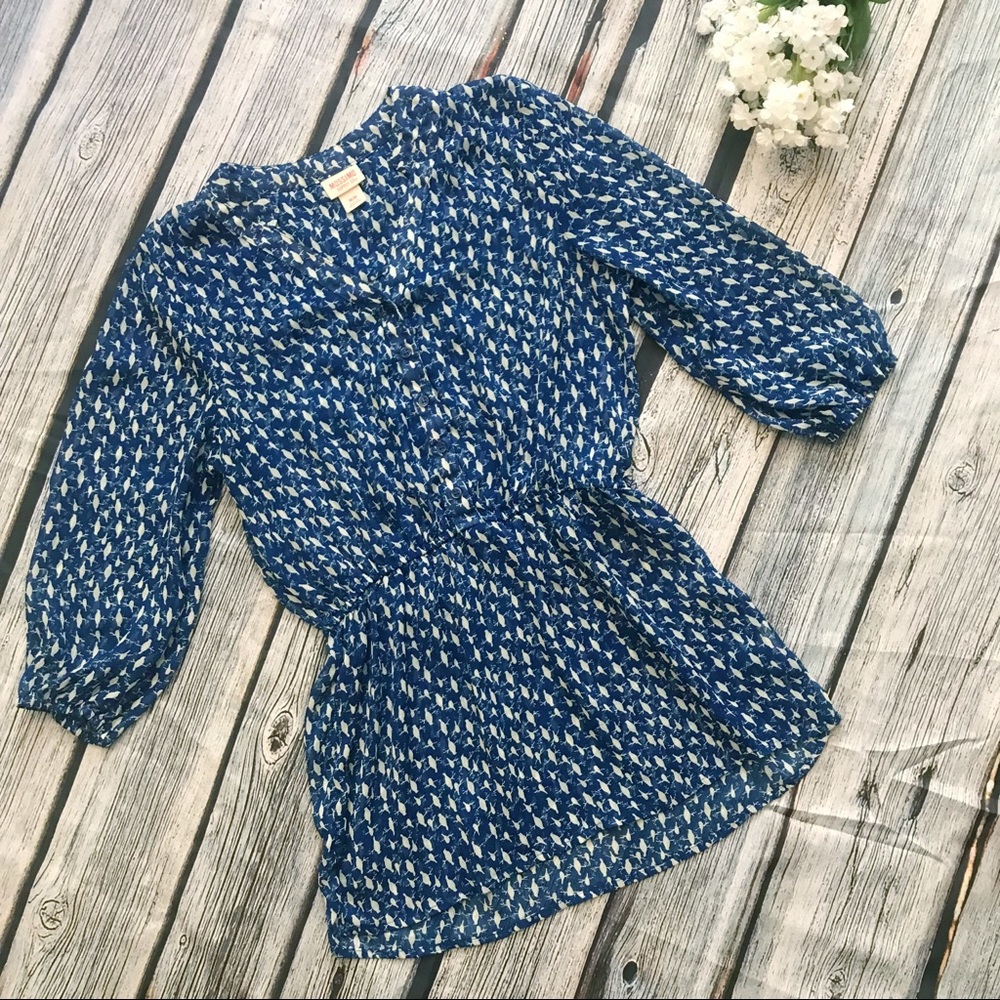 Bird print tunic